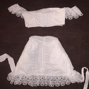 Two piece skirt and crop top set